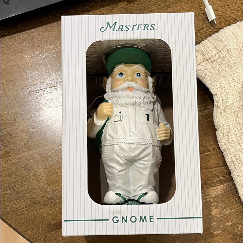 Masters Gnome Figurine in White and Green Attire